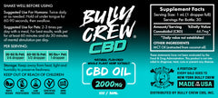 2000mg CBD Oil - Safe for Human & Dogs - Bully Crew CBD