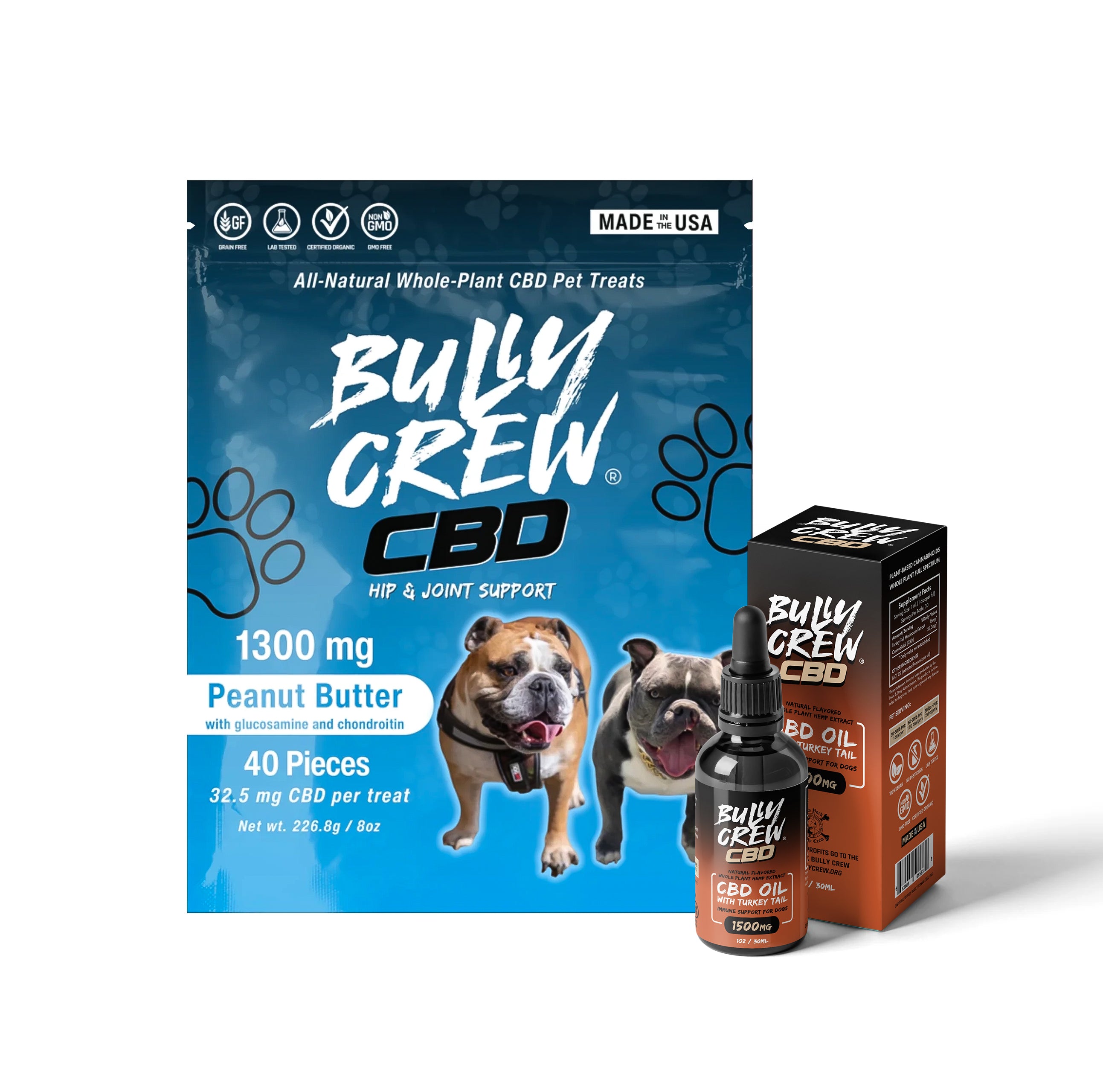 CBD Oil & Pet Treat Hip & Joint Support Combo Pack