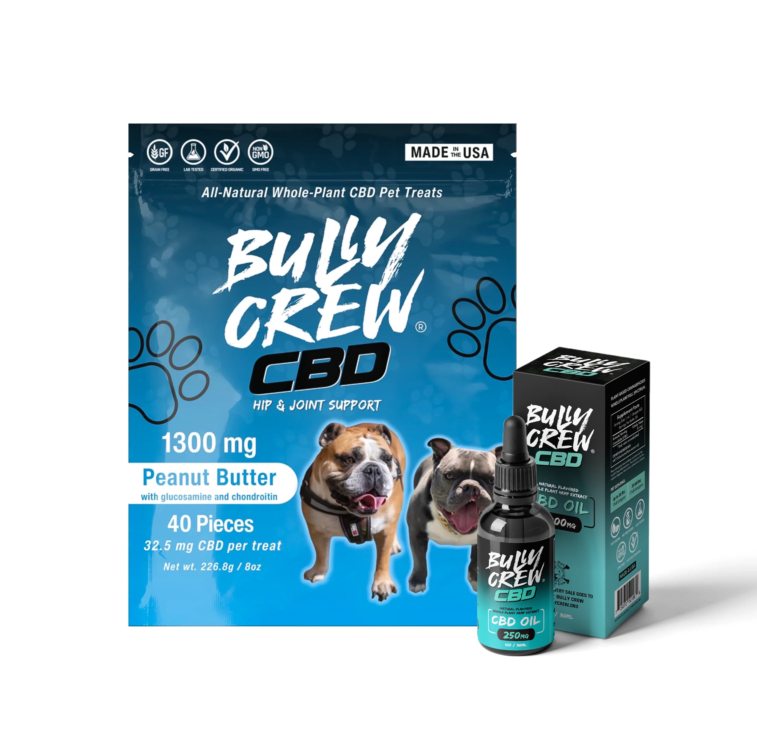 CBD Oil & Pet Treat Hip & Joint Support Combo Pack