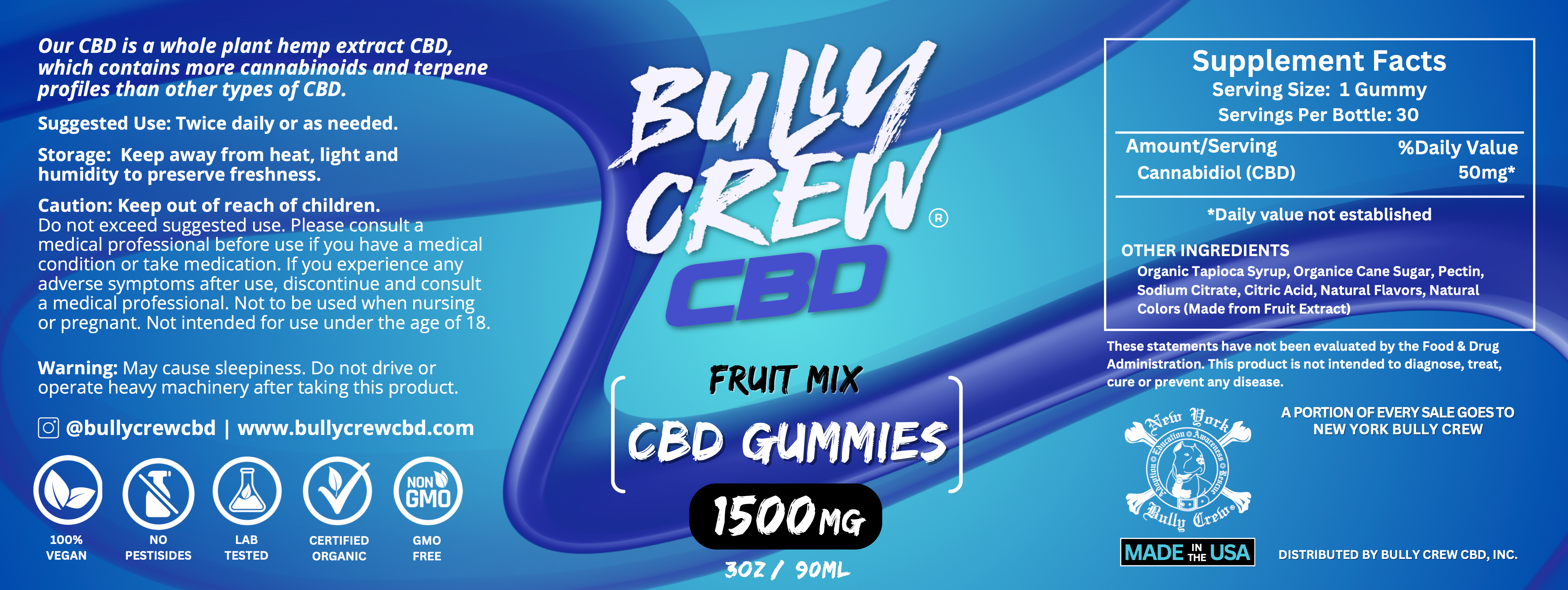 1500mg CBD Gummies - 30 Count