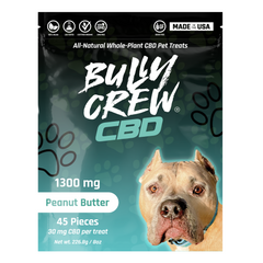 CBD Treats For Dogs & Pets -  Peanut Butter Flavor - 1300 mg - 45 count